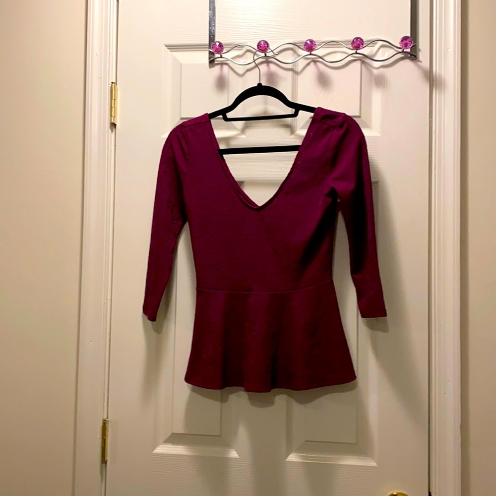 Pink Peplum Top